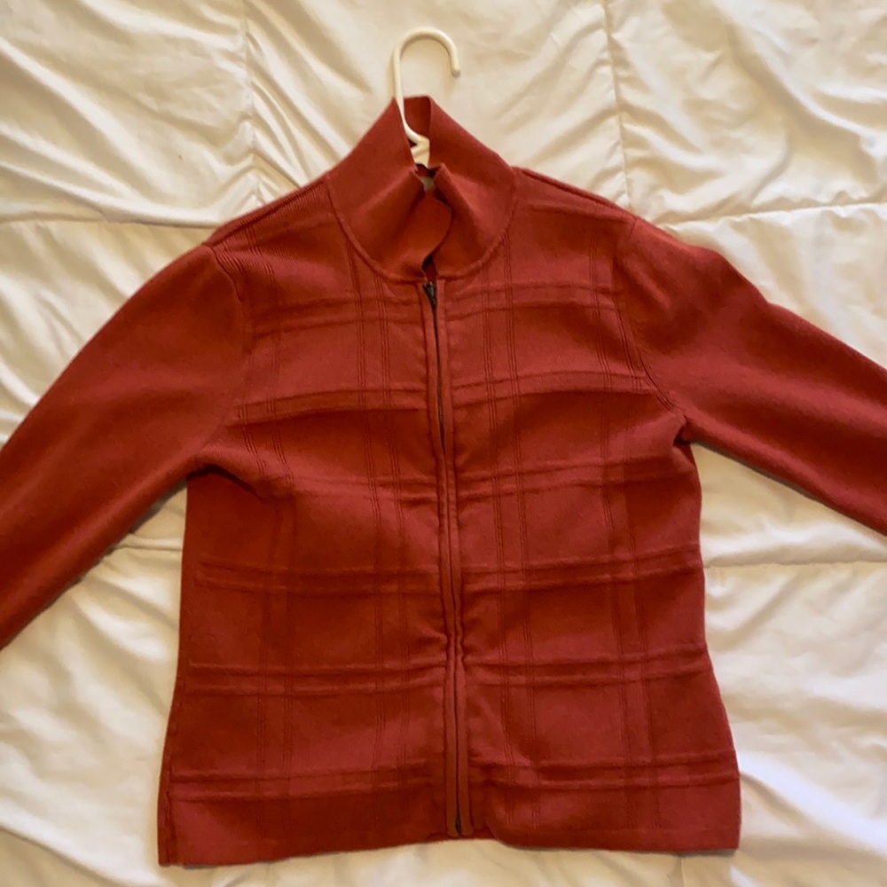 Croft and Barrow Burnt Orange patterned jacket